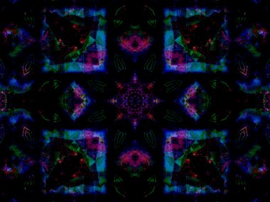 renkli kesintisiz mandala tasarım