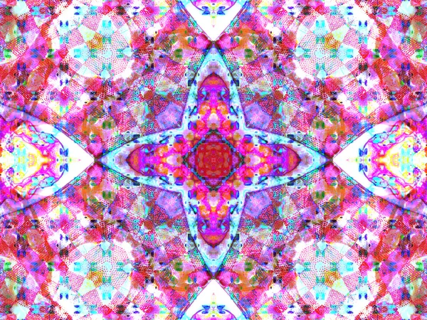 Diseño caleidoscópico mandala en rosa — Foto de Stock