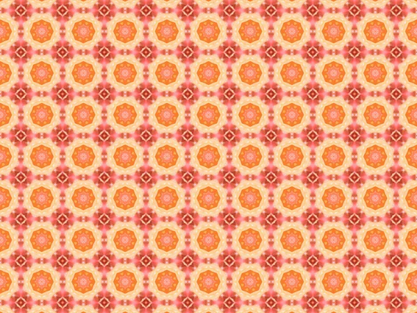 Dessin de couleur orange en motif kaléidoscope — Photo