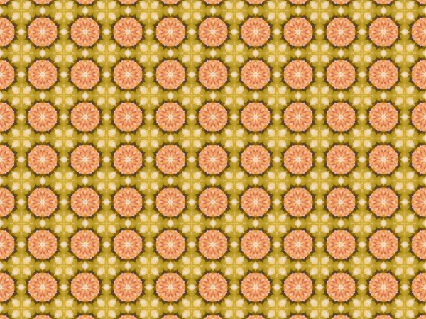 Orangefarbene Farbzeichnung im Kaleidoskopmuster — Stockfoto
