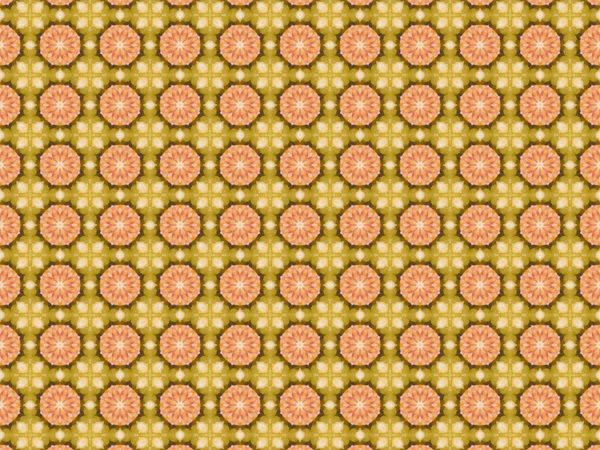 orange color drawing in kaleidoscope pattern