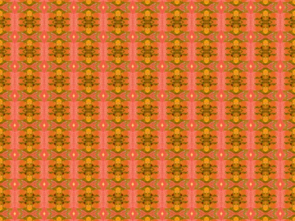 Orangefarbene Farbzeichnung im Kaleidoskopmuster — Stockfoto