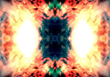 turuncu renk kaleydoskop desen çizimi 