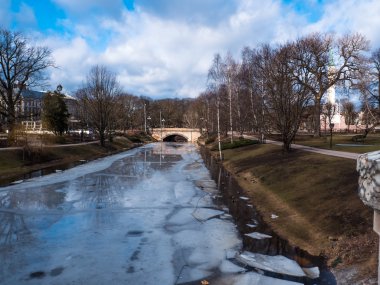En büyük şehir Baltık Devletleri Riga Letonya panoramik cityscape.