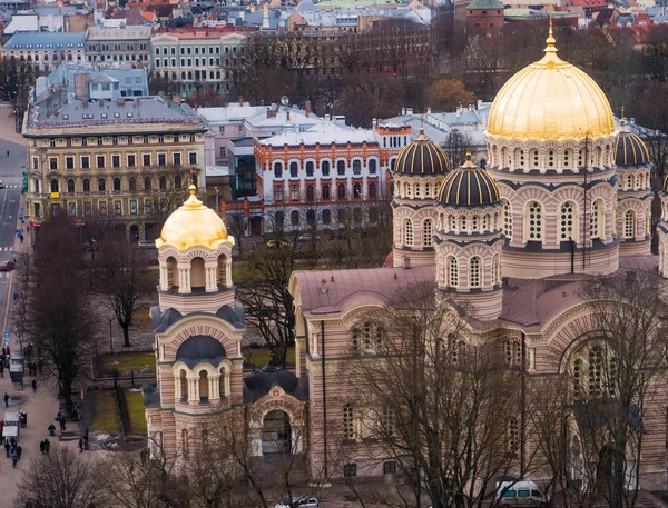 Ancient and historic buildings at Riga — Stok fotoğraf