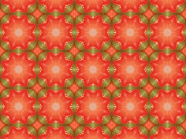 Oranje kleur tekening in Caleidoscoop patroon — Stockfoto