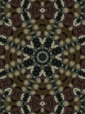 Brown etnik desen. Soyut kaleydoskop