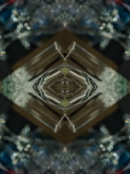 Brown etnický vzor. Abstraktní kaleidoskop — Stock fotografie