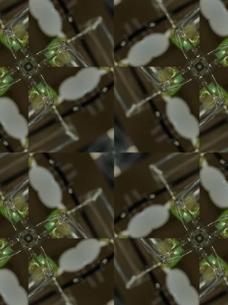 Brown etnický vzor. Abstraktní kaleidoskop — Stock fotografie