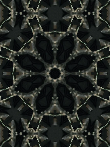 Patrón étnico marrón. Caleidoscopio abstracto — Foto de Stock