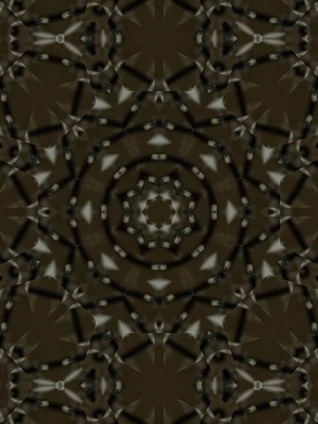 Etnische Brown patroon. Abstracte Caleidoscoop — Stockfoto