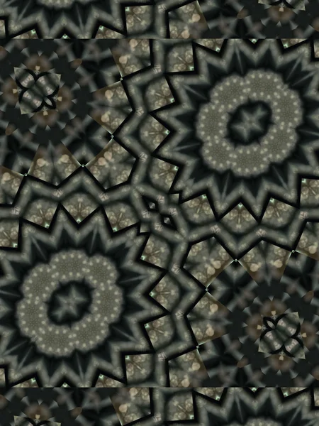 Barna etnikai minta. Absztrakt Kaleidoszkóp — Stock Fotó