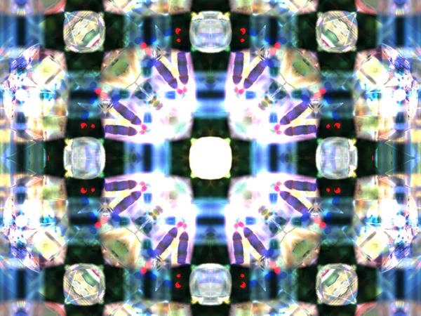 Abstraktes farbenfrohes, nahtloses Musterkaleidoskop — Stockfoto