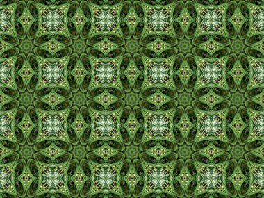 Yeşil soyut kaleydoskop arka plan