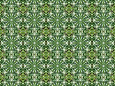 Yeşil soyut kaleydoskop arka plan