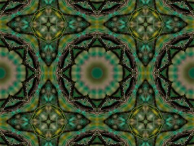 Yeşil soyut kaleydoskop arka plan