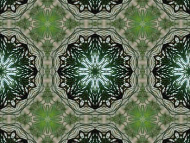 Yeşil soyut kaleydoskop arka plan