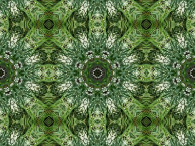 Yeşil soyut kaleydoskop arka plan