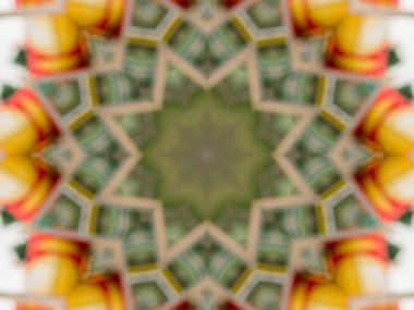 Yeşil soyut kaleydoskop arka plan