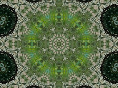 Yeşil soyut kaleydoskop arka plan