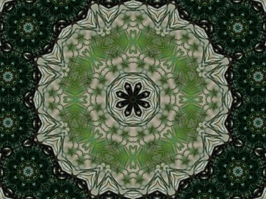 Yeşil soyut kaleydoskop arka plan