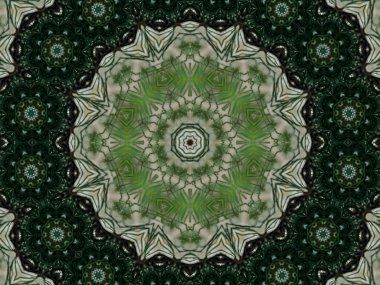 Yeşil soyut kaleydoskop arka plan