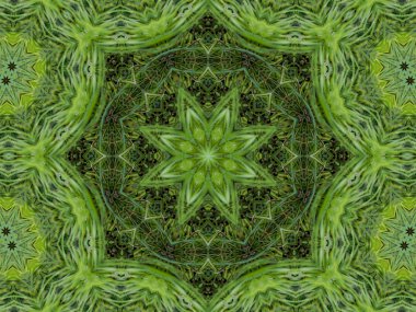 Yeşil soyut kaleydoskop arka plan