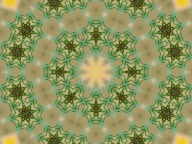 Yeşil soyut kaleydoskop arka plan