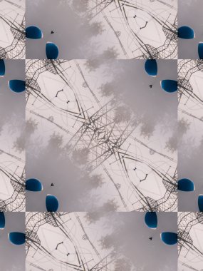 Kaleydoskop soyut gri desen desen