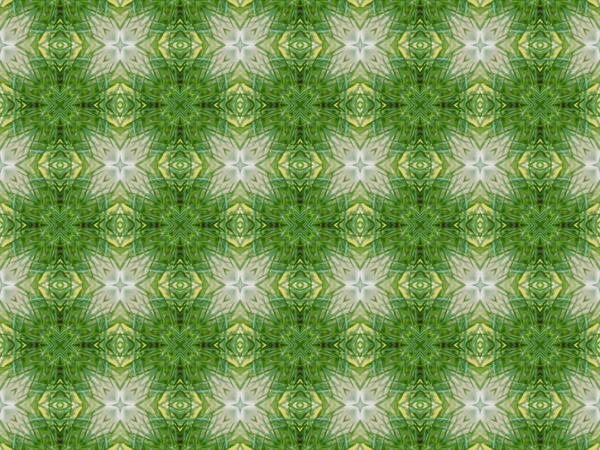 Green abstract kaleidoscope background — Stock Photo, Image