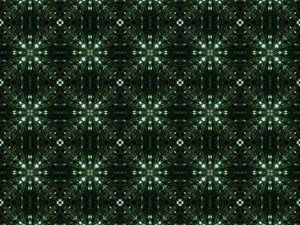 Fondo caleidoscopio abstracto verde — Foto de Stock