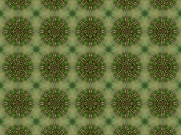 Green abstract kaleidoscope background — Stock Photo, Image