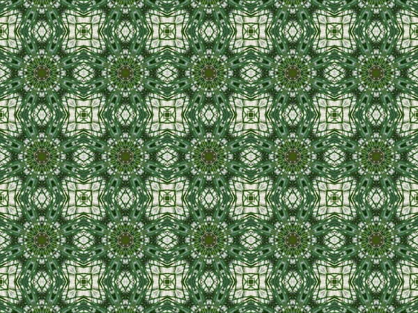 Green abstract kaleidoscope background — Stock Photo, Image