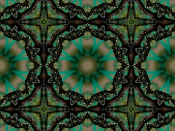Groene abstracte Caleidoscoop achtergrond — Stockfoto
