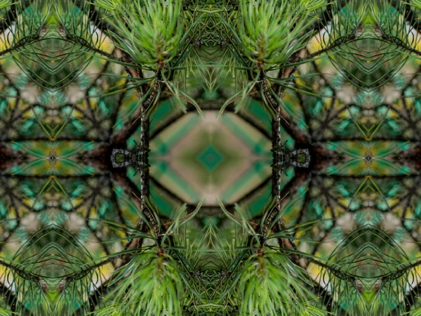 Grüne abstrakte Kaleidoskop Hintergrund — Stockfoto