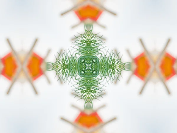 Kaleidoskop zelená abstraktní pozadí — Stock fotografie