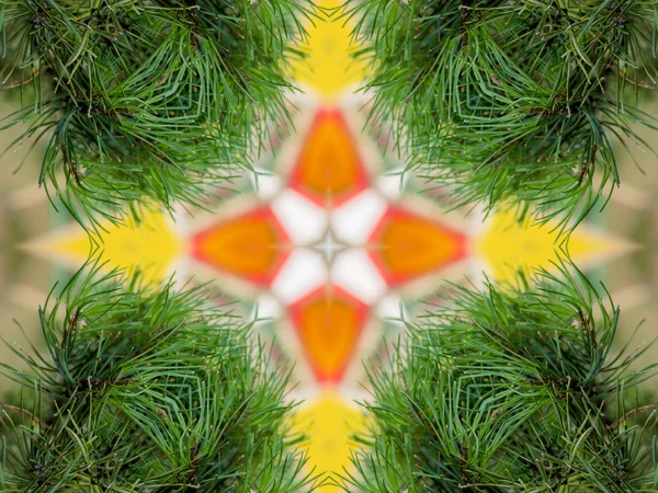 Green abstract kaleidoscope background — Stock Photo, Image