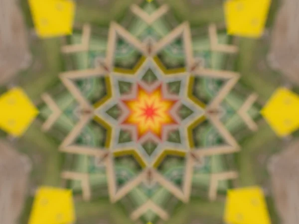 Kaleidoskop zelená abstraktní pozadí — Stock fotografie