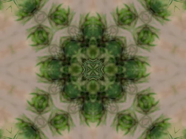 Grüne abstrakte Kaleidoskop Hintergrund — Stockfoto