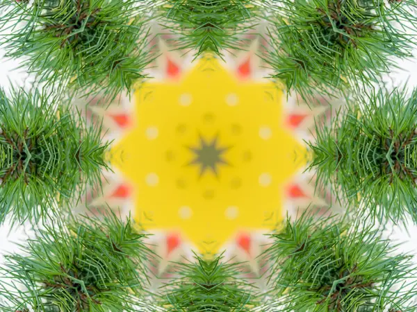 Kaleidoskop zelená abstraktní pozadí — Stock fotografie