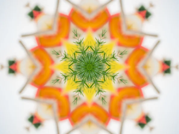 Kaleidoskop zelená abstraktní pozadí — Stock fotografie