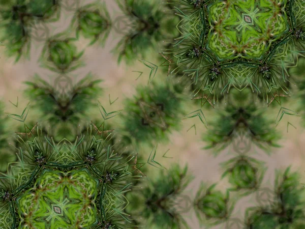 Green abstract kaleidoscope background — Stock Photo, Image