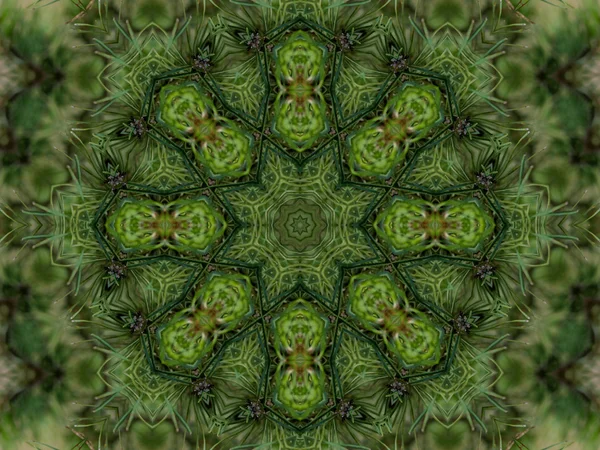 Зелений абстрактний фон калейдоскопа — стокове фото