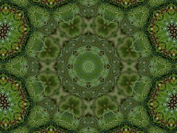 Green abstract kaleidoscope background