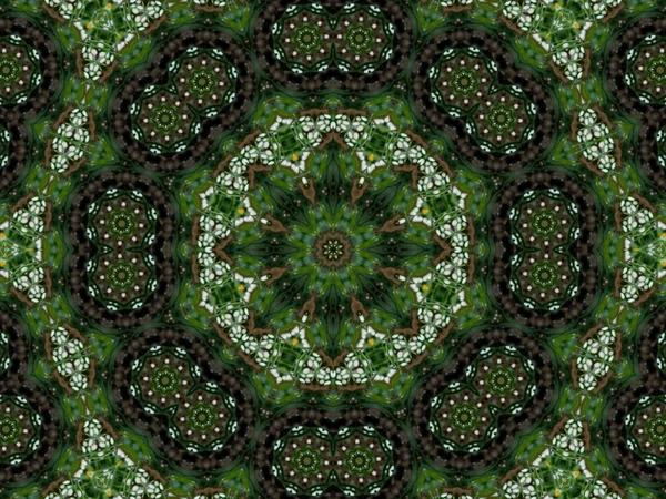 Kaleidoskop zelená abstraktní pozadí — Stock fotografie