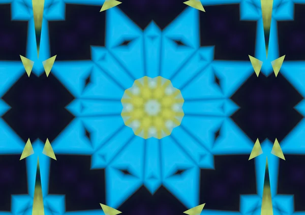 Háttérben fény kék Kaleidoszkóp — Stock Fotó