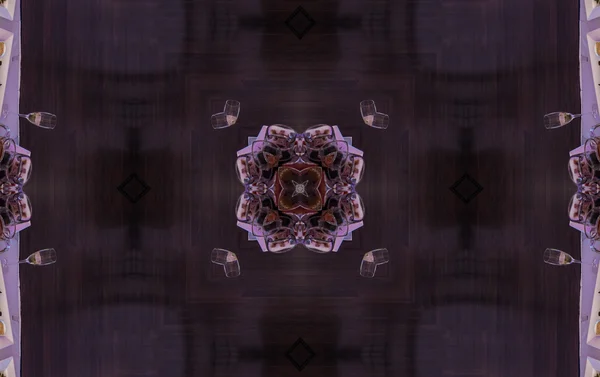 Пурпурная мандала из Цветочного центра василька — стоковое фото
