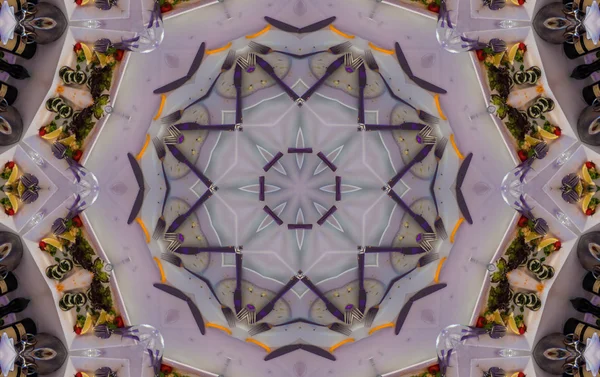 Mandala violet du centre de fleurs de bleuet — Photo