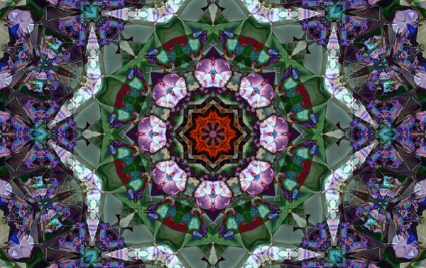 Mandala viola del Cornflower Flower Center — Foto Stock