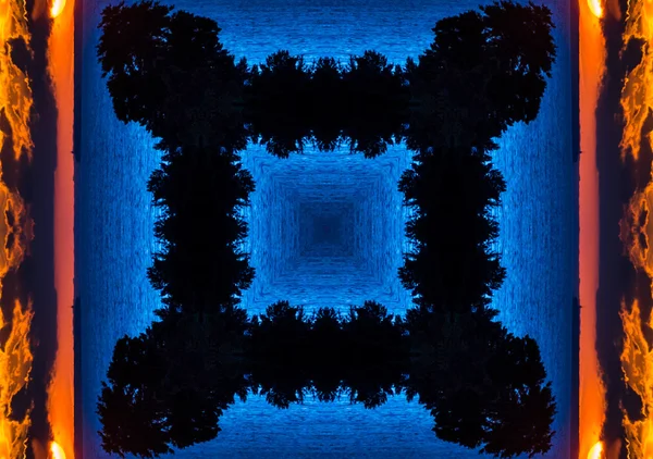 Latar belakang kaleidoskop biru muda — Stok Foto